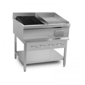 Free Standing Charcoal Grill with Hot Plate